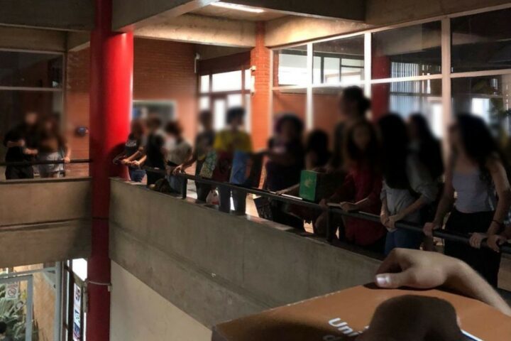 Estudantes da Ufes ocupam o RU. Foto: Reprodução